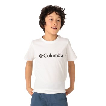 Chlapecké Tričko Columbia CSC Basic Logo Short Sleeve Bílé EQNMIL058